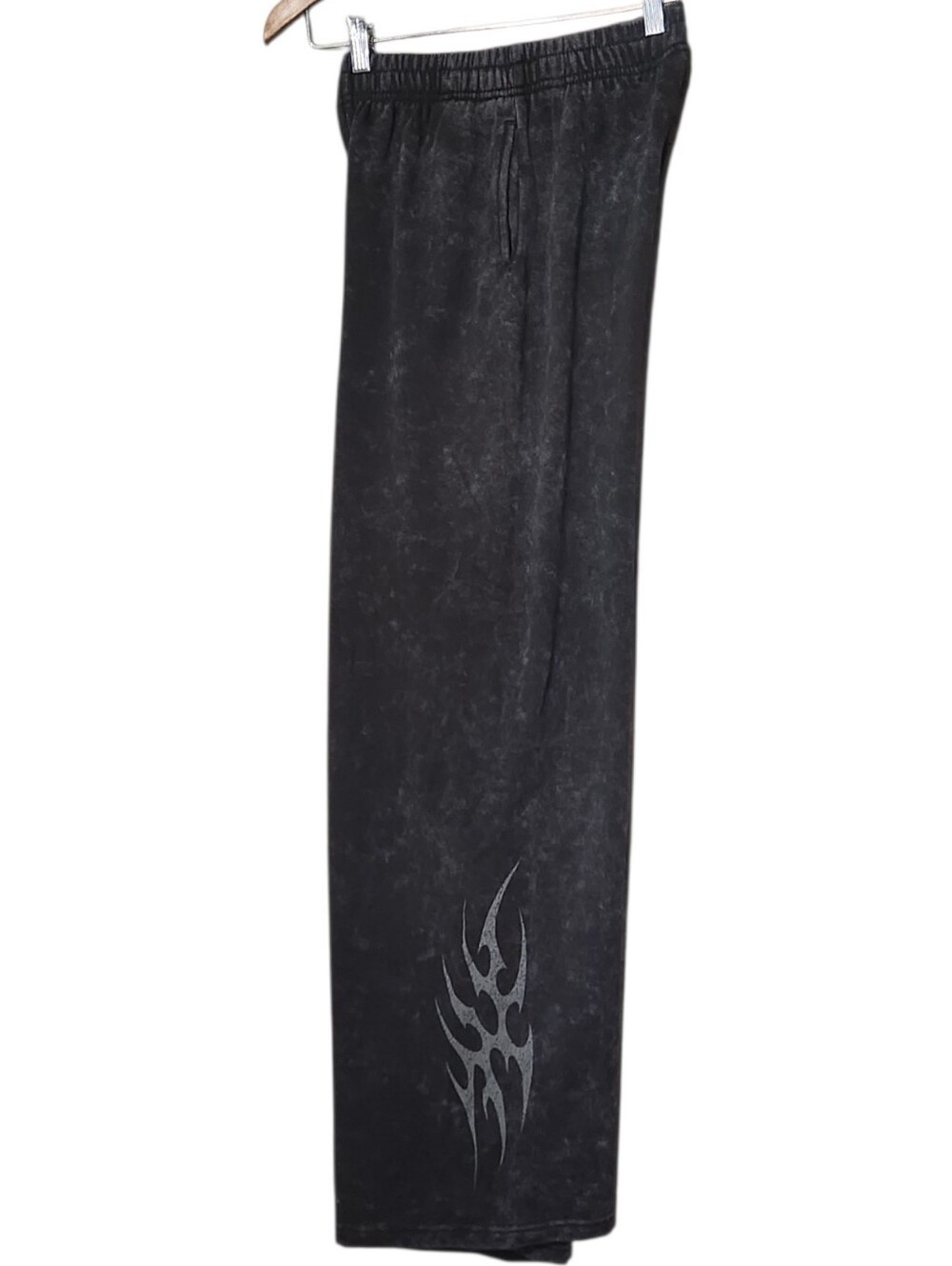 Ruby & Jewell Los Angeles Acid Wash Tribal Graphic Wide-Leg Sweatpants